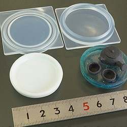 (S722)シリコンモールド　キッチン雑貨　トレー　トレンチ　丸盆　お盆　Lサイズ　3D　立体 1枚目の画像
