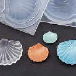 (ka139) シリコンモールド　クレイジュエリー　貝殻　シェル　マリン　立体型　レジン　粘土 1枚目の画像