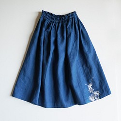 亞麻收集裙子藍色&lt;海底植物&gt; 第1張的照片