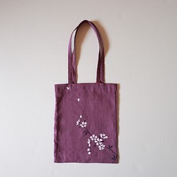 手提包包紫色櫻花 第1張的照片