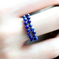 祝好運成功運氣Lapis Lazuli戒指粉紅戒指Farang戒指12月誕生石單品 第1張的照片