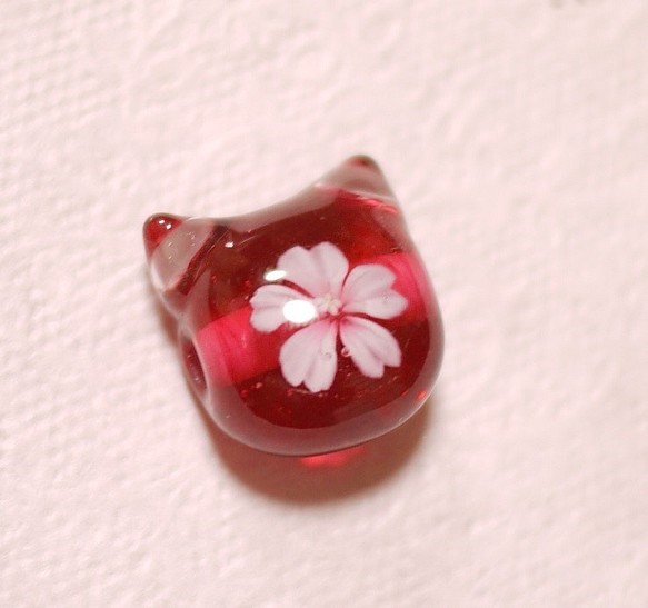 ミニミニ桜にゃんこ玉　横穴 1枚目の画像