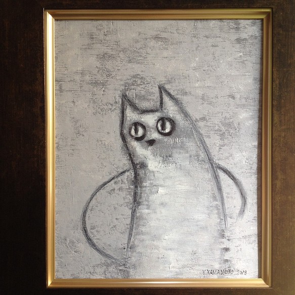 油絵F3号 置物の猫 1枚目の画像