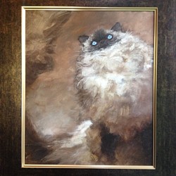 油絵F8号 獅子猫 1枚目の画像