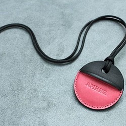 gogoro鑰匙皮套 玫紅色+黑色 雙色款 第1張的照片