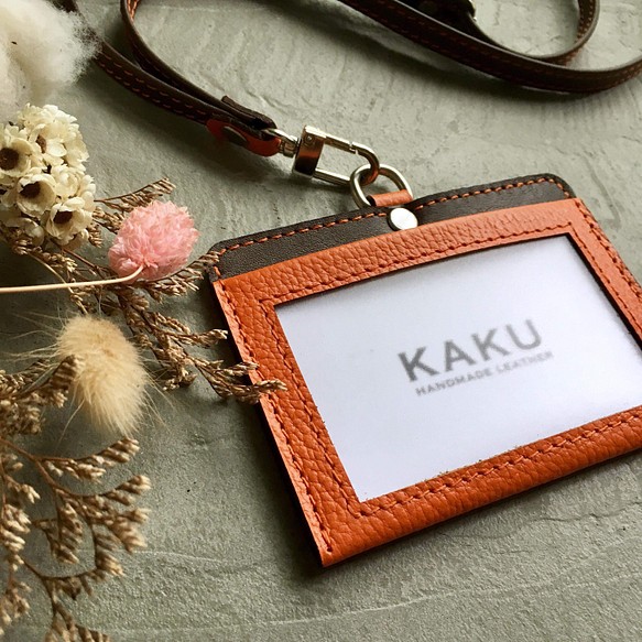 KAKU皮革設計 識別證夾 卡片夾 證件夾 (橫式) 第1張的照片