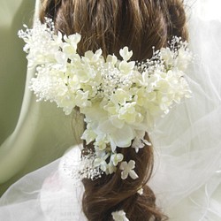 送料無料　ライラックの花嫁　ふんわりヘッドドレス 1枚目の画像