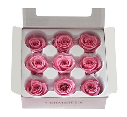 ２輪セット　約３ｃｍ　おすそ分け　マドレーヌ　ピンク　 バラ・薔薇 　花材　プリザーブドフラワー　 1枚目の画像