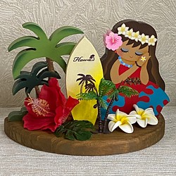 可愛い ハワイアン フラガール インテリア   【夏】【アロハ】【マハロ】【ハワイ】 1枚目の画像