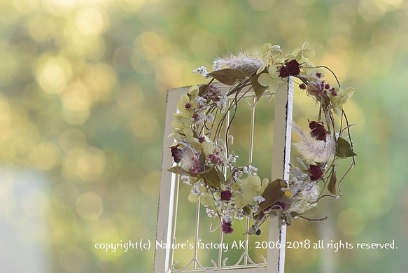 「Rose Wine Wreath」自然素材リースE184 1枚目の画像