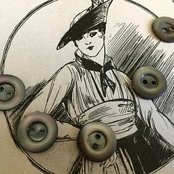 フランスヴィンテージ　マザーオブパール黒蝶貝ボタン 13ｍｍ　５個セット 1枚目の画像