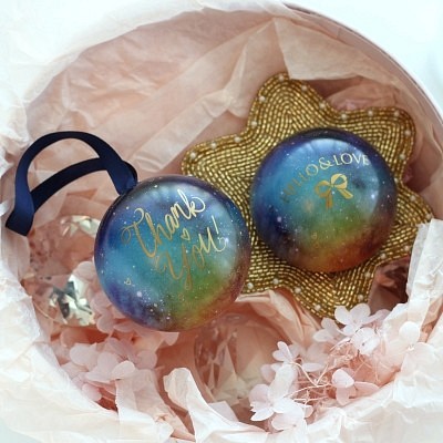 ♡創意・包裝♡星空主題精靈球創意禮品盒 藍紫星空 一個 第1張的照片