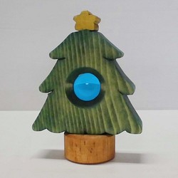 ガラス玉キラキラ クリスマスツリー 1玉 グリーン ブルー玉 1枚目の画像