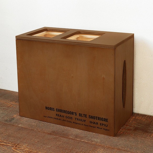 分別ダストボックス＆ティッシュケース 4L×2 ゴミ箱 ダークブラウン BREA-1582-DB 1枚目の画像