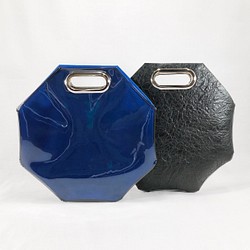 [PVCクリア & 特殊軽量素材] シェルバッグ(ロイヤルブルー) 1枚目の画像