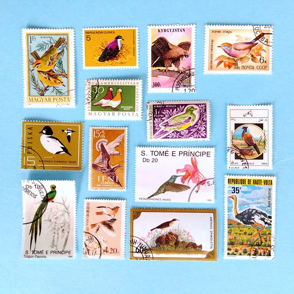 鳥の切手 60枚 外国切手 その他素材 Microalgae Design 通販｜Creema 
