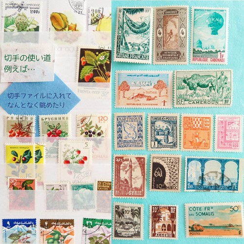 外国切手(中サイズ) 60枚 デザイン色々 その他素材 Microalgae Design