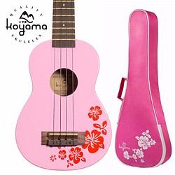 【Koyama】21吋扶桑花烏克麗麗 粉紅色 Flora Soprano Ukulele / pink 第1張的照片