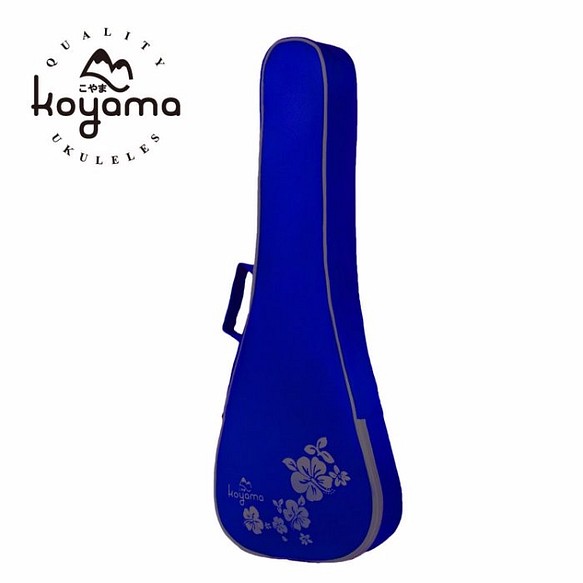 【Koyama】21吋烏克麗麗袋 背袋 琴袋 扶桑花 深藍 Soprano Ukulele Bag / blue 第1張的照片