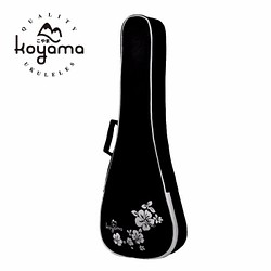 【Koyama】21吋烏克麗麗袋 背袋 琴袋 扶桑花 黑色 Soprano Ukulele Bag / black 第1張的照片