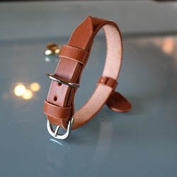 schna schna simple leather collar /シュナシュナ　シンプル　レザーカラー 1枚目の画像