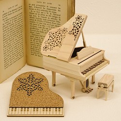 【クリスマス限定】ひのきのアートピアノセット　～ルミ～ 1枚目の画像
