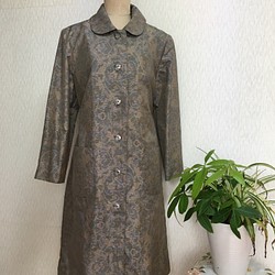 着物リメイク 大島紬のコート(送料無料) コート・ジャケット