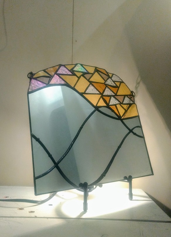 ステンド ガラス  鏡