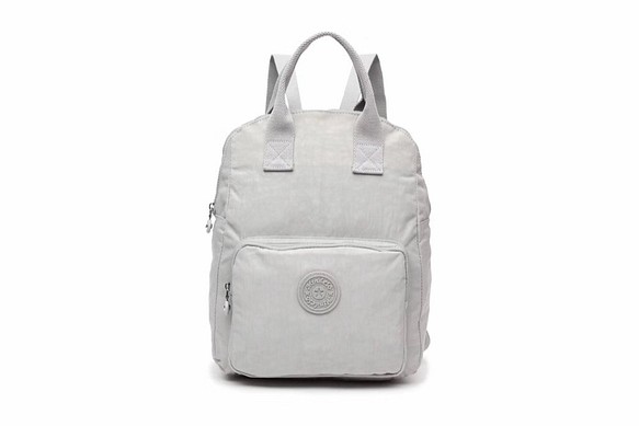 防水ベージュ白いバックパックハンドバッグ/ペン袋/バックパック/ショルダーバッグ/旅行バックパック/学生バッグ 1枚目の画像