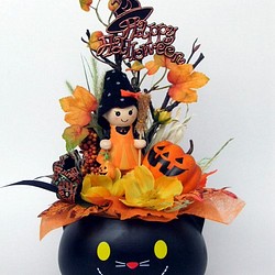 ハロウィン 黒猫器飾り　大１ 1枚目の画像