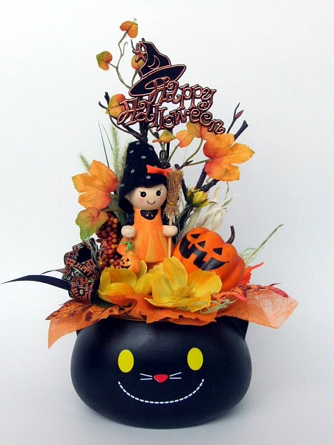 ハロウィン 黒猫器飾り　大１ 1枚目の画像
