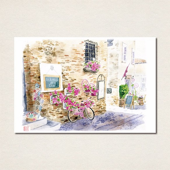 水彩画ポストカード10枚セット〈イタリアの風景3〉 1枚目の画像