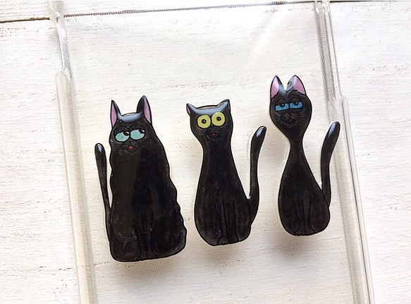 スマホケース　黒猫 1枚目の画像