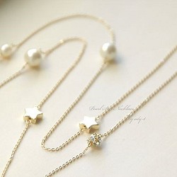 再pearl star necklace 1枚目の画像