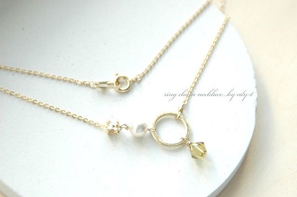 ring chain necklace 1枚目の画像