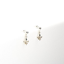 典雅 鳶尾花 Iris s925 純銀耳環 耳夾 生日 週年 情人節 禮物 第1張的照片