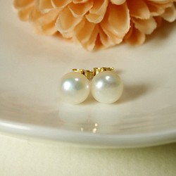 * P 111 *優質淡水珍珠（鈕扣6毫米）☆簡單穿孔 第1張的照片