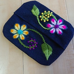 アヤクーチョ刺繍のポケットティッシュケース 1枚目の画像