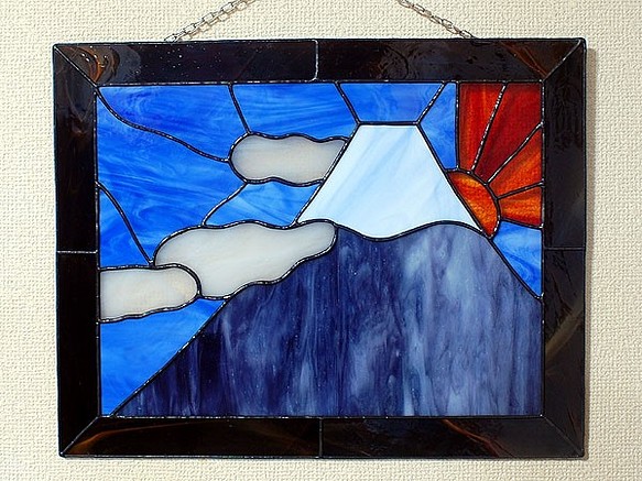 ステンドグラス・パネル(富士山) 187 1枚目の画像