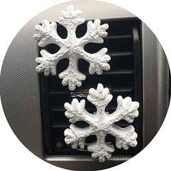 アロマストーン カーエアコン用 雪の結晶2コセット  アロマ ディフューザー 1枚目の画像
