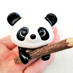 熊貓筆架陶器熊貓 第1張的照片