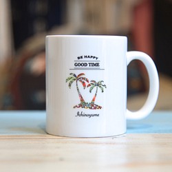 マグカップ コーヒーカップ ハワイ サーフ 海 アウトドア 【Palm】 1枚目の画像