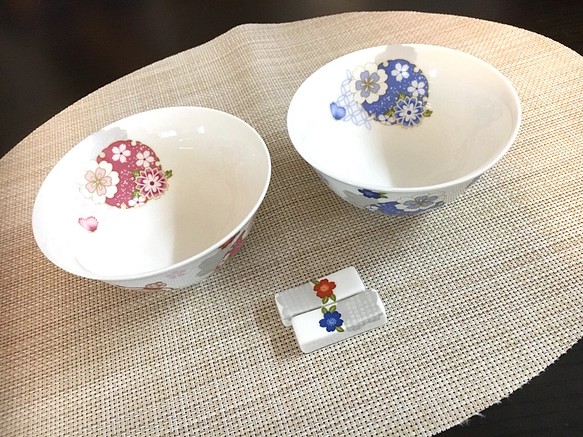 和柄夫婦茶碗✨ 1枚目の画像