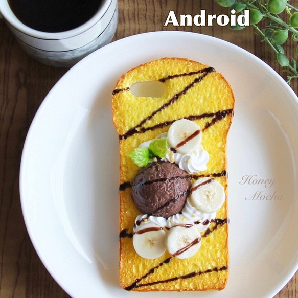 【Android】フレンチトーストのスマホケース（チョコ＆バナナ) 1枚目の画像