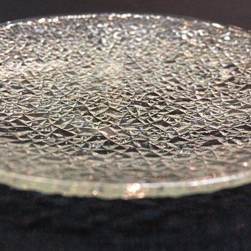 昭和型ガラス「ダイヤ」円形皿 小（Φ120mm） 皿・プレート 旭屋ガラス 