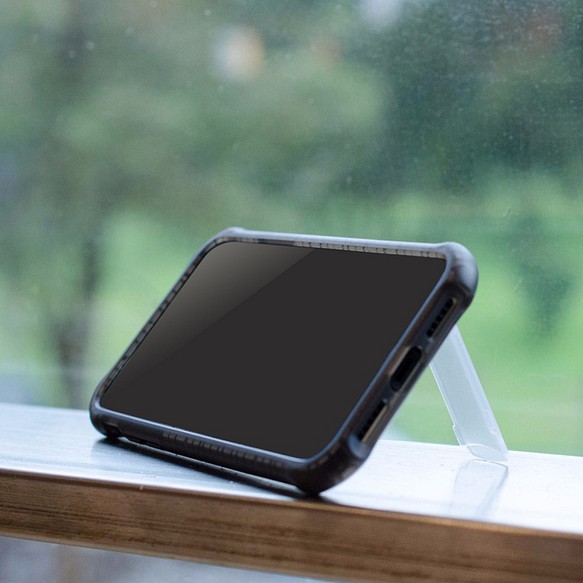 Stiff Series│iPhone X (5.8吋) 站立式抗摔吸震空壓保護殼│鈷黑色 第1張的照片