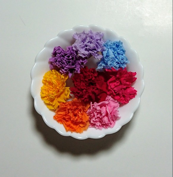 色が選べるミニカーネーションの8色/ハーバリウム/フラワーアレンジメント/ジェルキャンドル/花材/母の日/プレゼント 1枚目の画像
