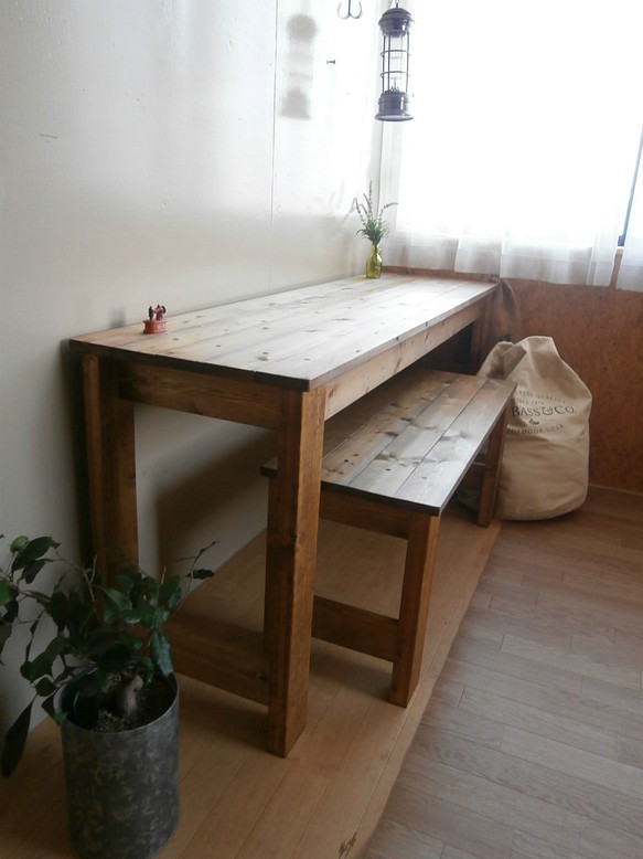 アンティーク風 ミシン台・作業台・テーブル  160cm  【 DW 】 1枚目の画像