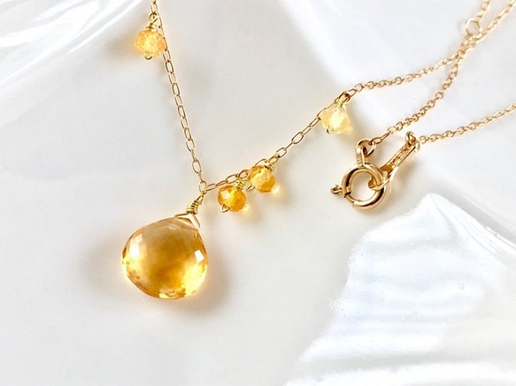 K18 Beautiful citrine necklace 第1張的照片