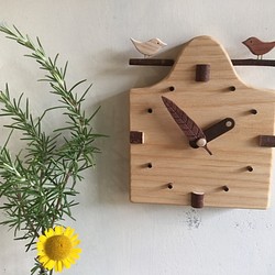 木製時計『お空でピピピ』 ことり 1枚目の画像